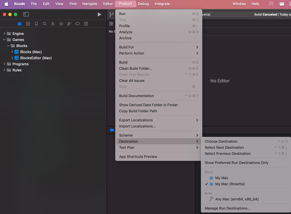 UE5.4 running on MacOS
